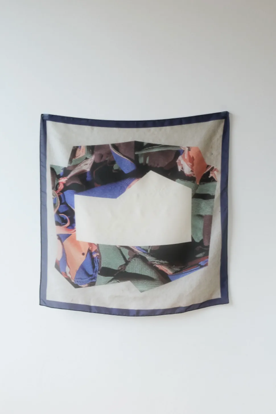 Scarves^ATELIER B Silk Scarf - Navy Blue