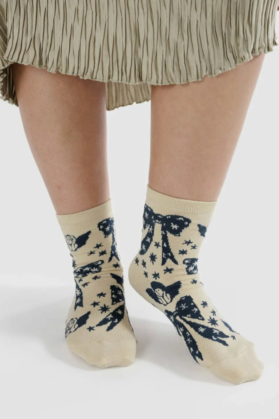 Socks + Tights^BAGGU Crew Socks - Cherub Bows