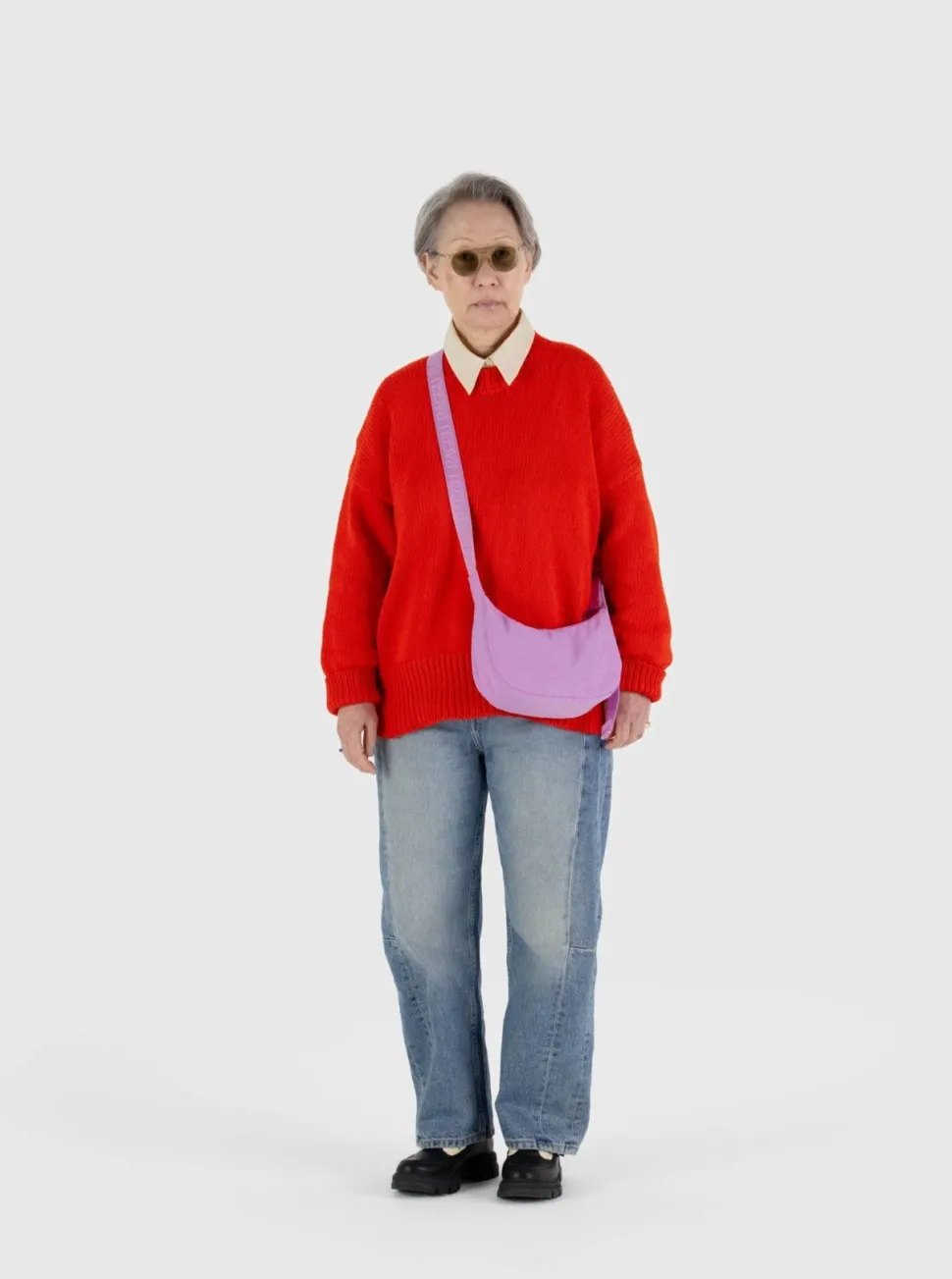 Hand Bags^BAGGU Small Crescent Nylon Bag - Peony