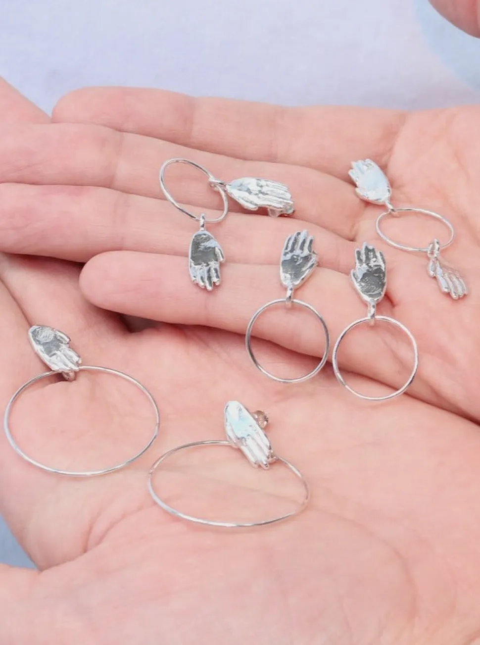 Earrings^BILAK JEWELRY Hands Earrings - Sterling Silver