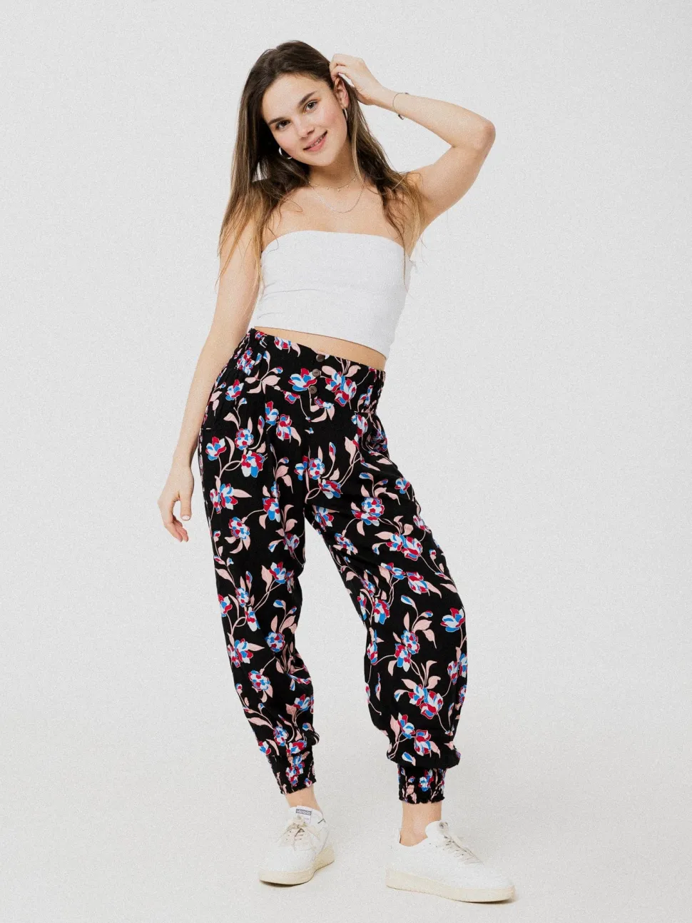 Pants^ANANAS & BANANAS Bombay pants - Black flower