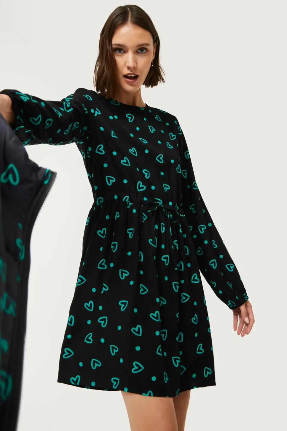 Dresses + Tunics^COMPANIA FANTASTICA Dress - Green Hearts