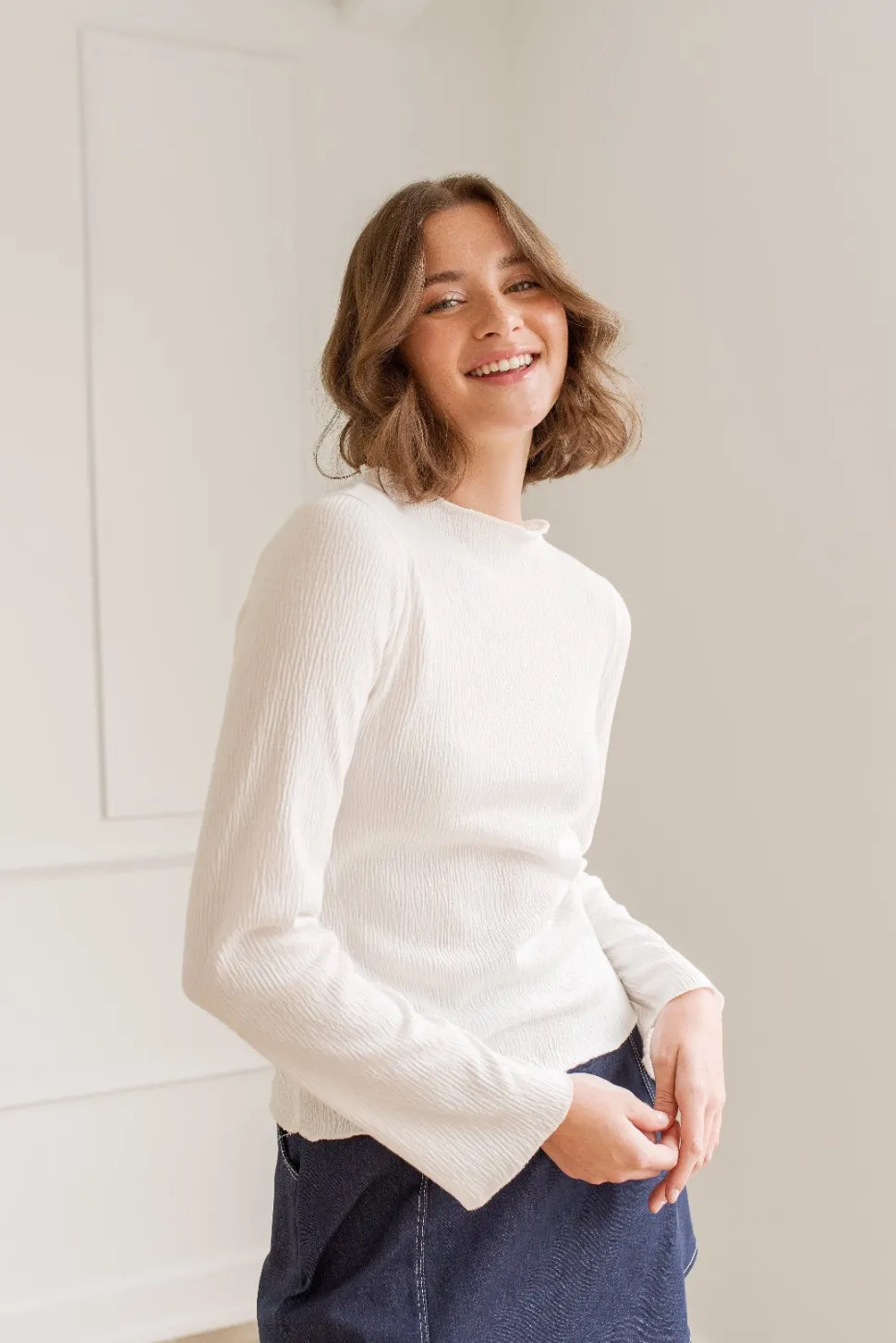 Long Sleeve Tops & Sweaters^DAILYSTORY Adele Sweater - White