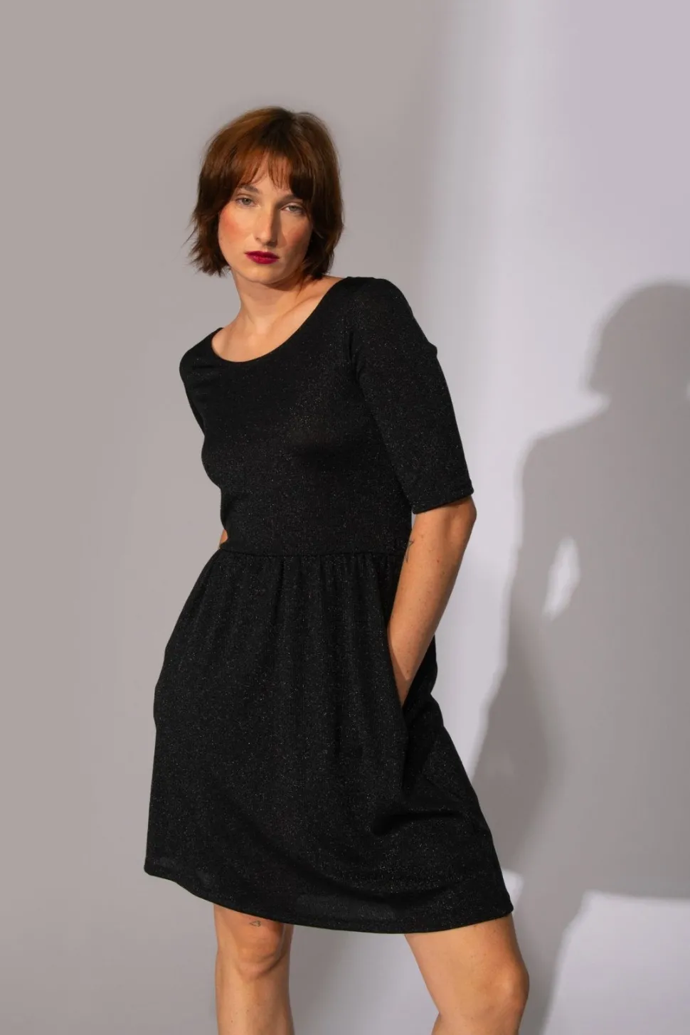 Dresses + Tunics^EVE LAVOIE Sound Of Silence Dress - Shimmering Black