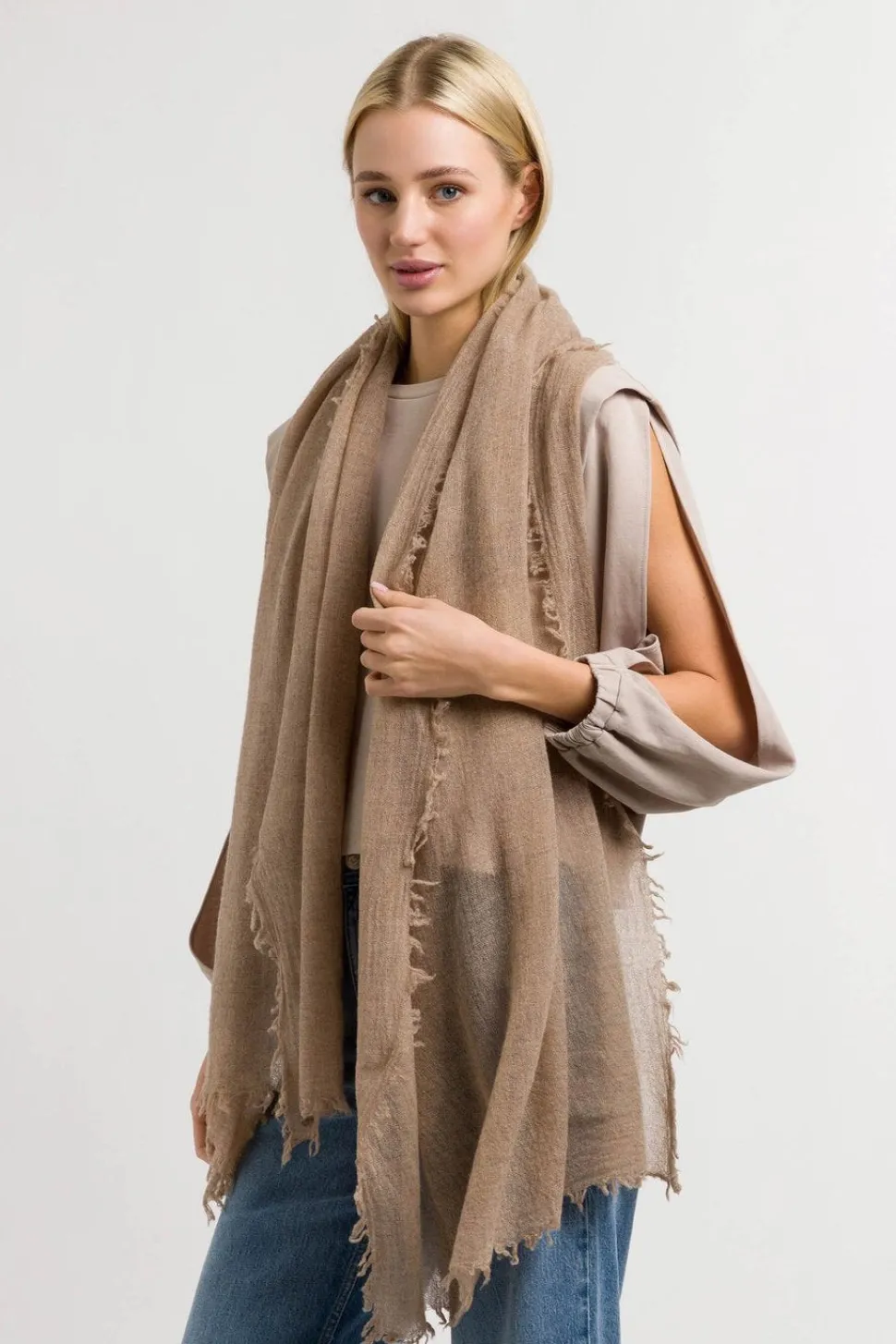 Scarves^FRAAS Light Plain Wool Scarf