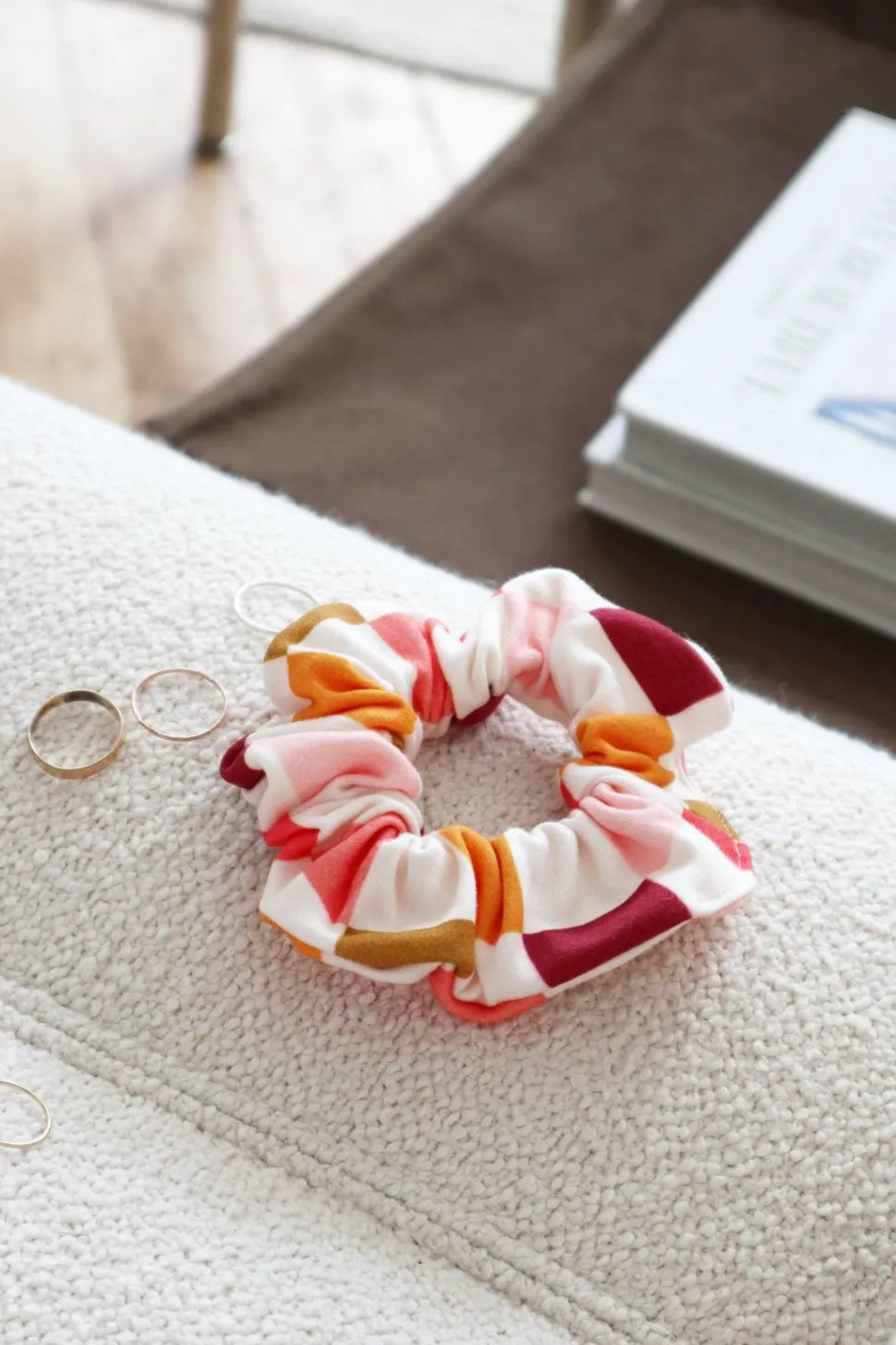 Hair Accessories^FREON COLLECTIVE Organic Cotton Hair Scrunchie - Retro Grid