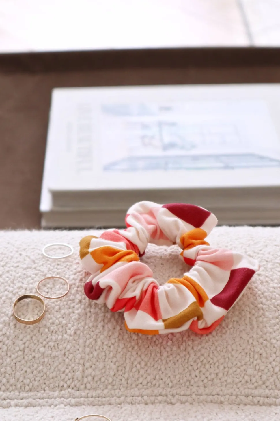 Hair Accessories^FREON COLLECTIVE Organic Cotton Hair Scrunchie - Retro Grid