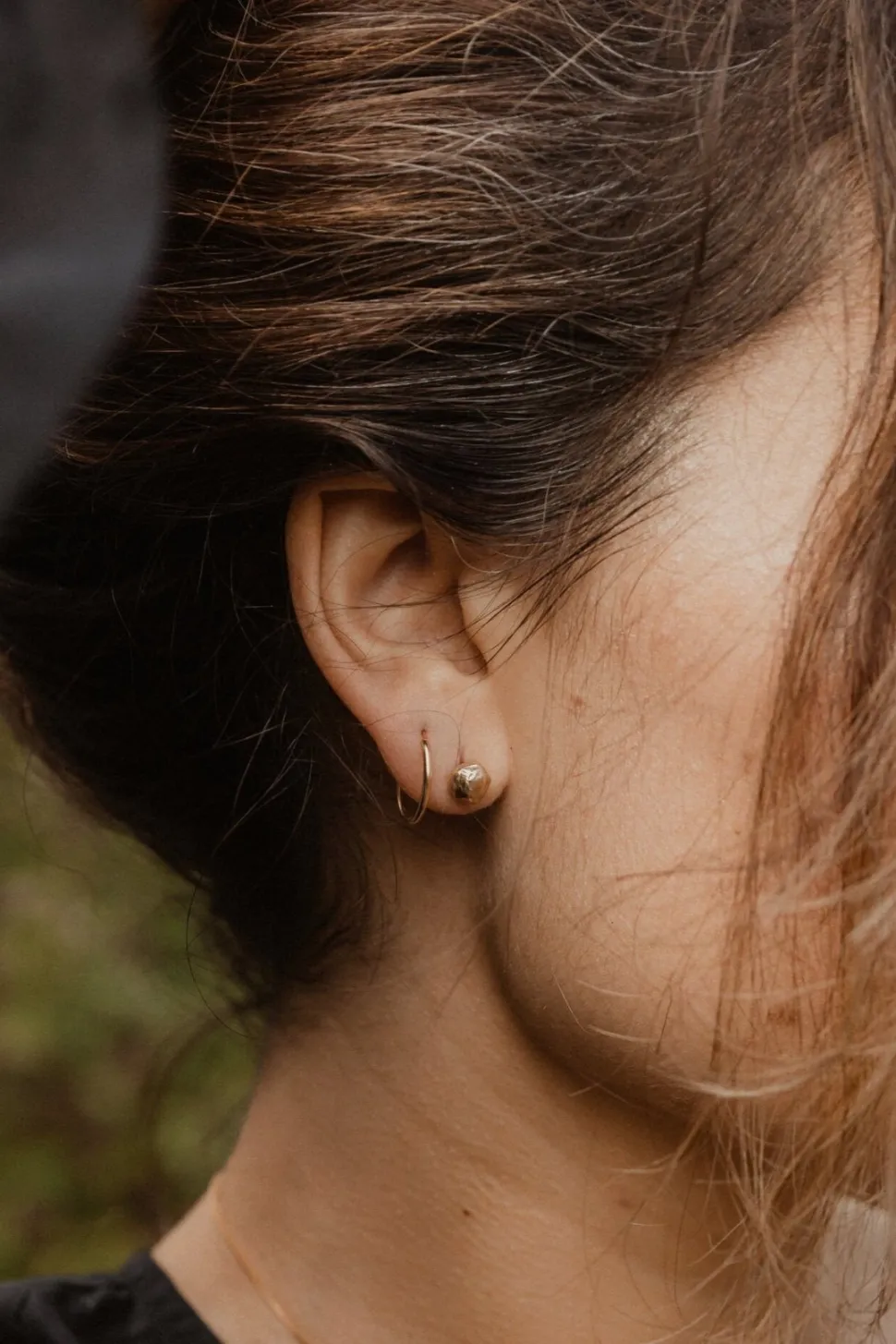 Earrings^HAWKLY Pebble Earrings - Bronze