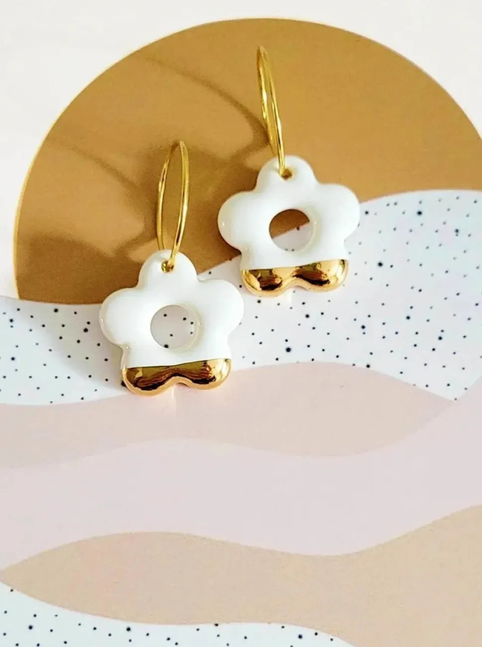 Earrings^KAG Ceramic Flower Earrings