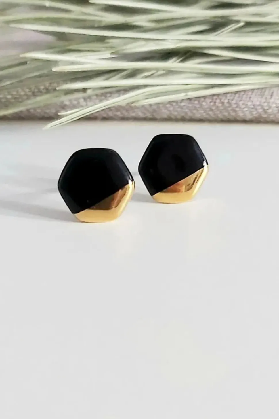 Earrings^KAG Hexagon Ceramic Earrings