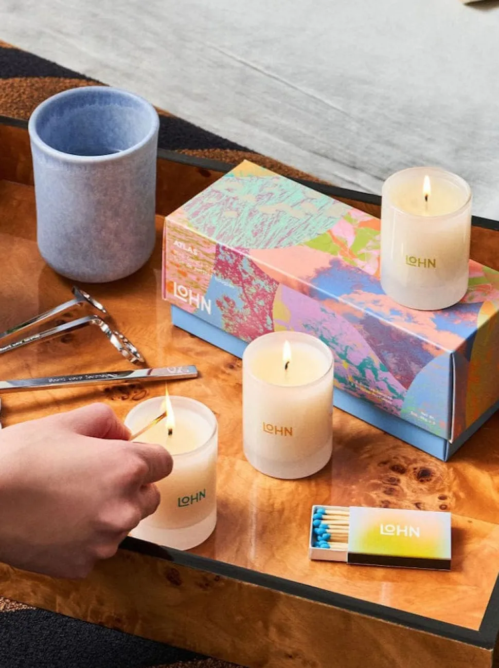 Candles + Mists + Incense | Candles + Room Mists^LOHN Trio of Mini Candles - Atlas