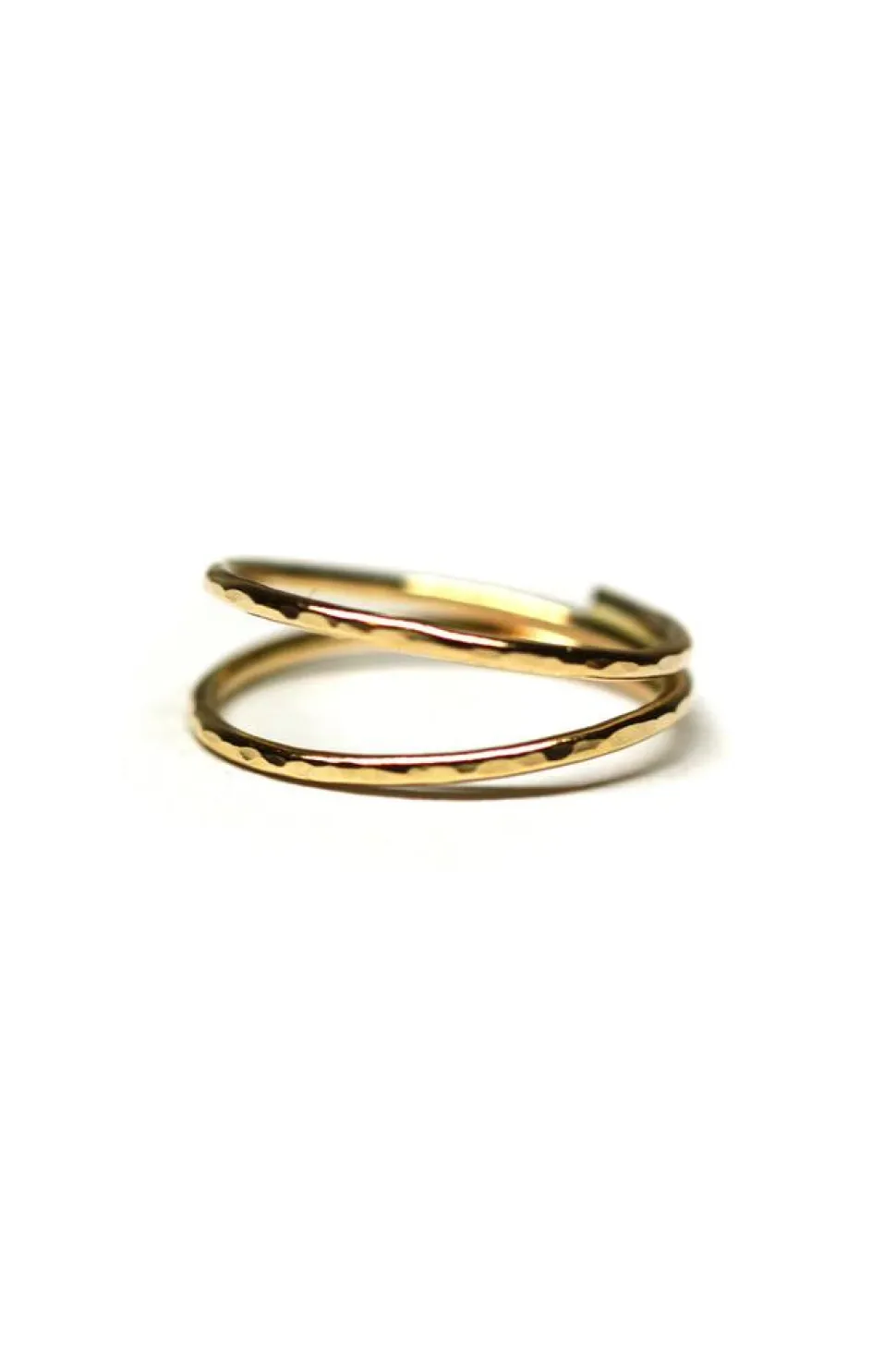 Rings^MAKSYM Double Hammered Ring - Gold