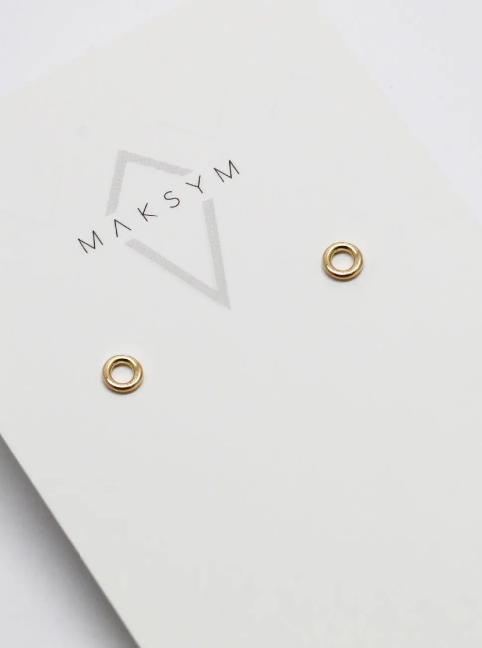 Earrings^MAKSYM Mini Circle Earrings - Gold