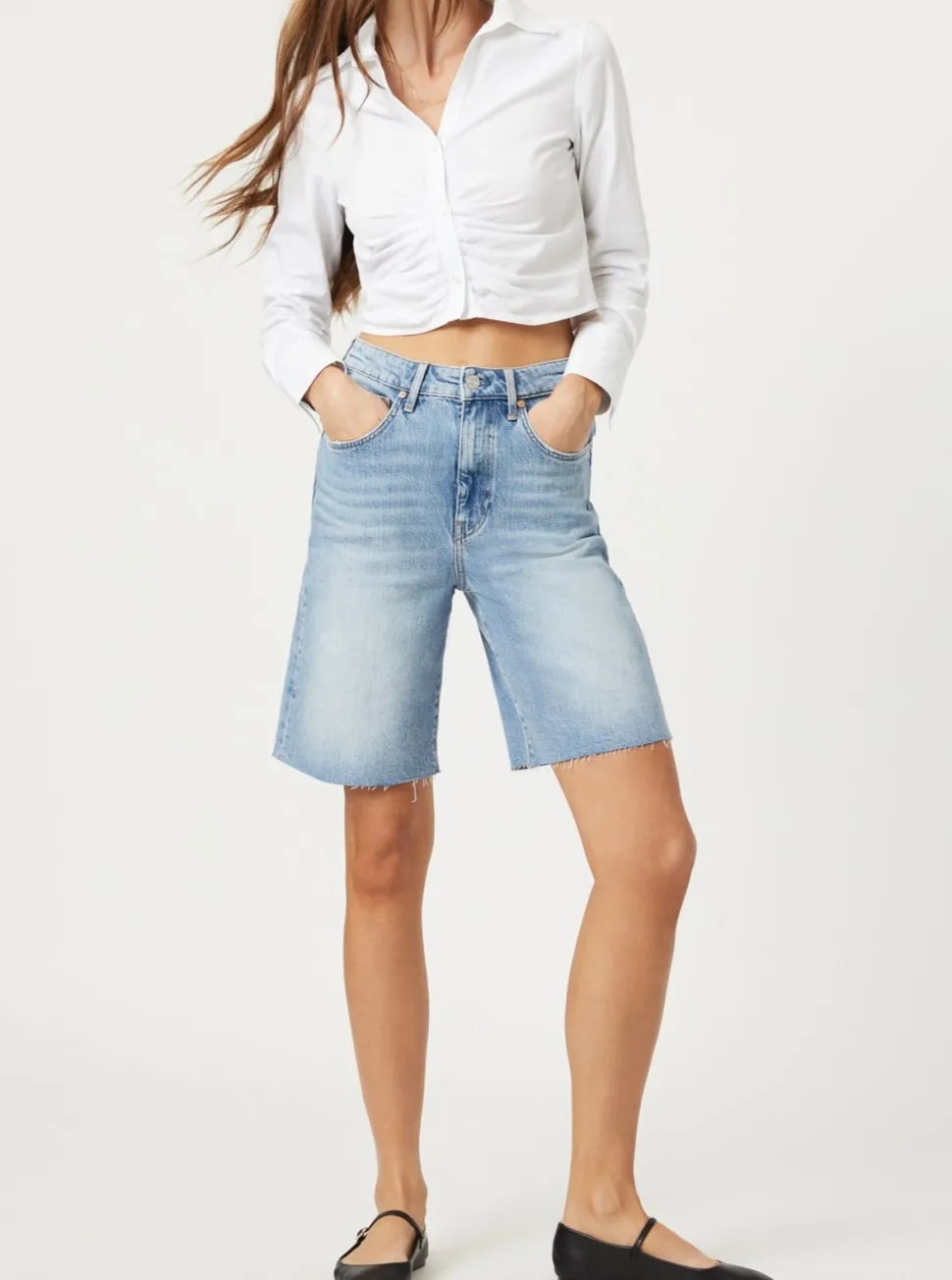 Skirts + Shorts^MAVI Selina Shorts - Light Blue