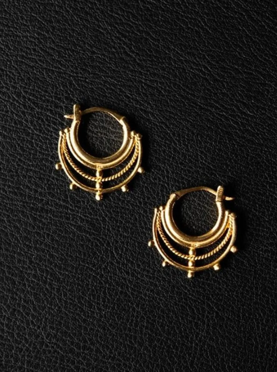 Earrings^NOIR KALA Cosmic Rings - Gold Vermeil