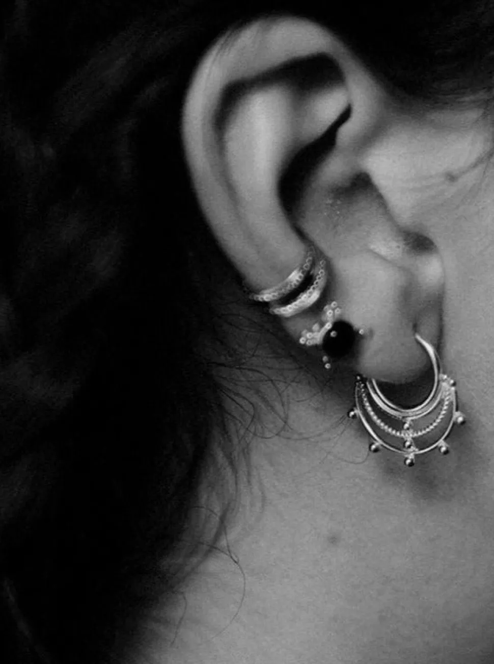 Earrings^NOIR KALA Creole Cosmic