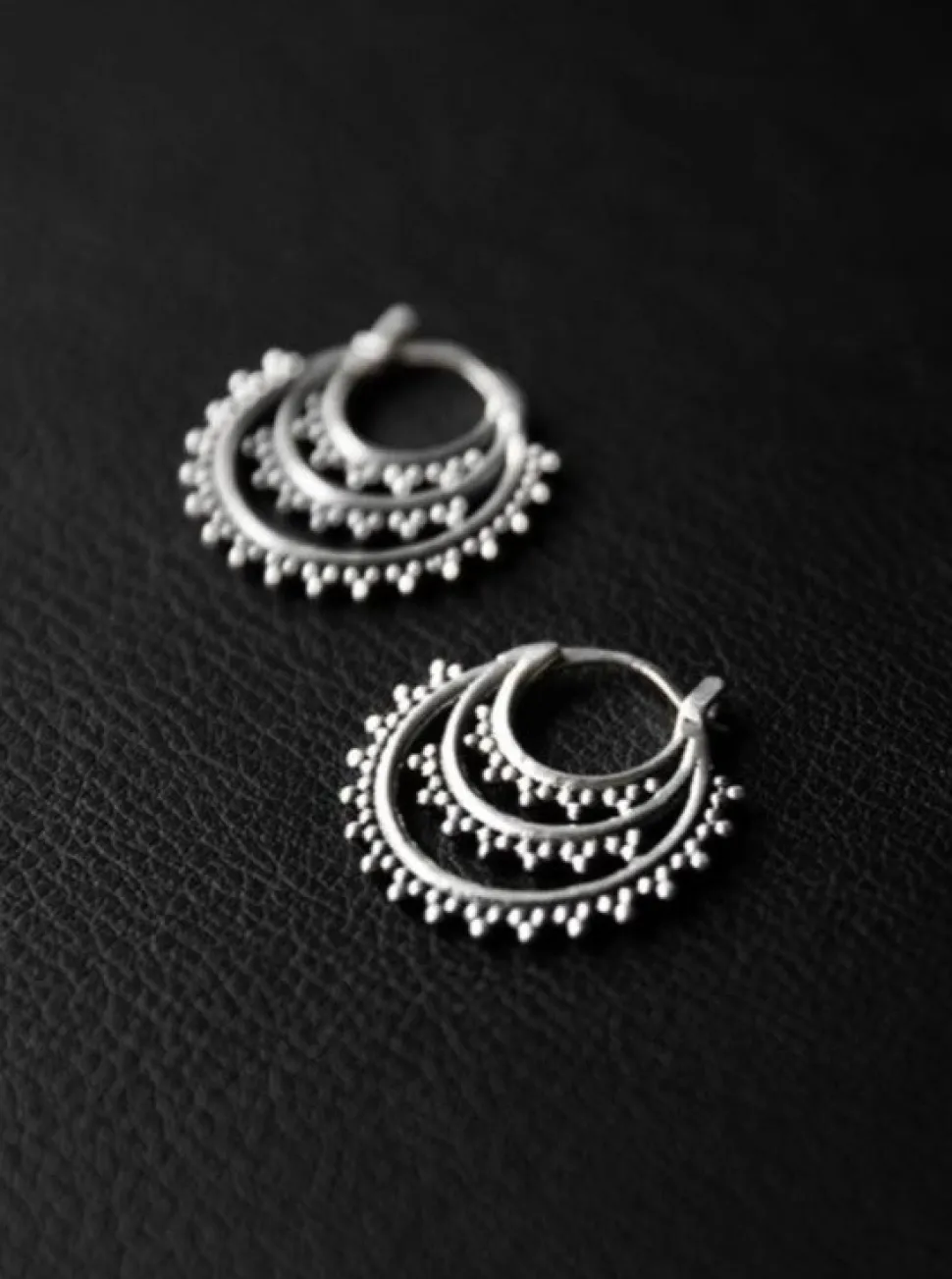 Earrings^NOIR KALA Seeds Of Light Hoop Earrings - Silver