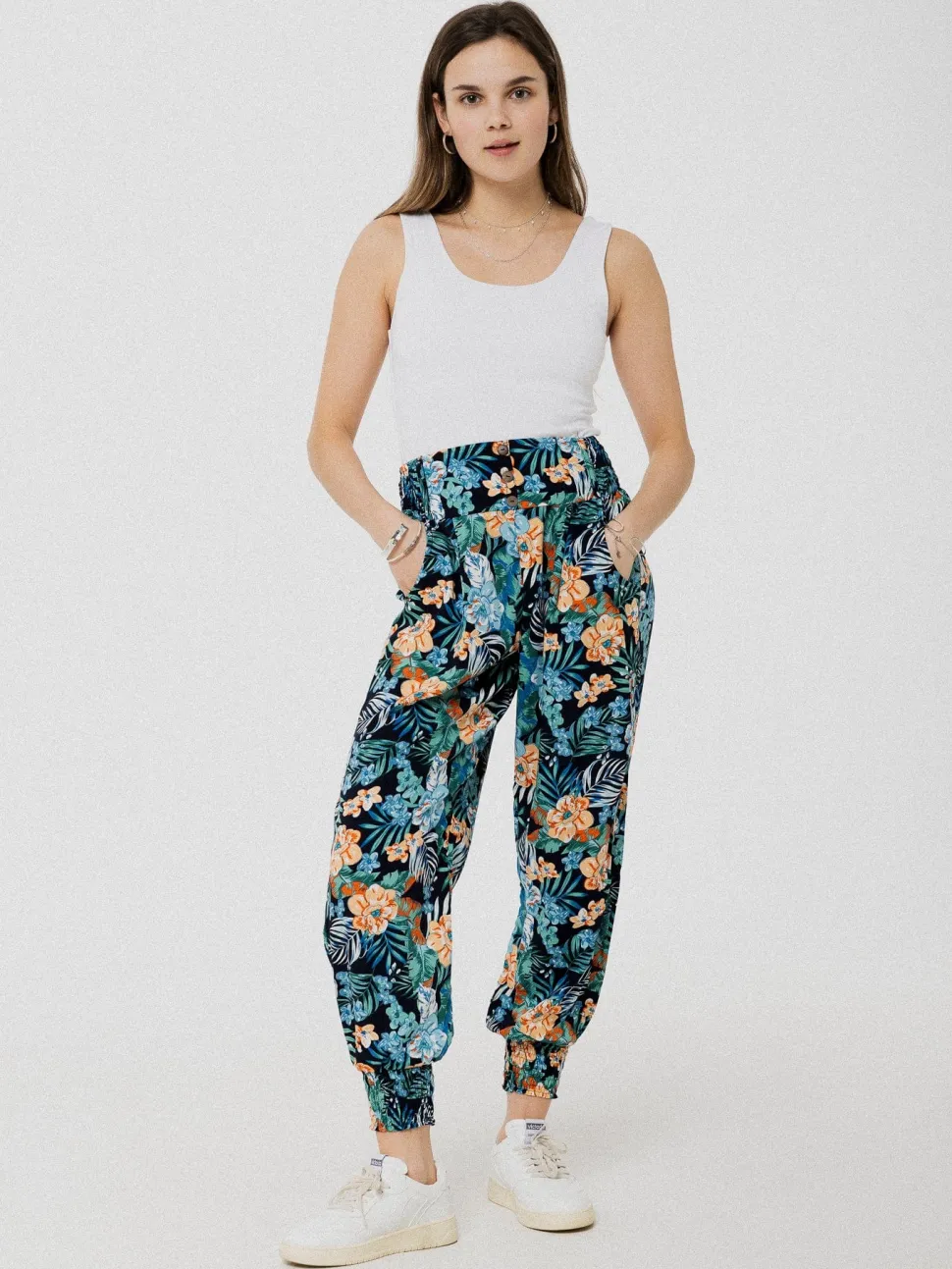 Pants^ANANAS & BANANAS PINEAPPLE BANANAS Bombay Pants - Tropical navy