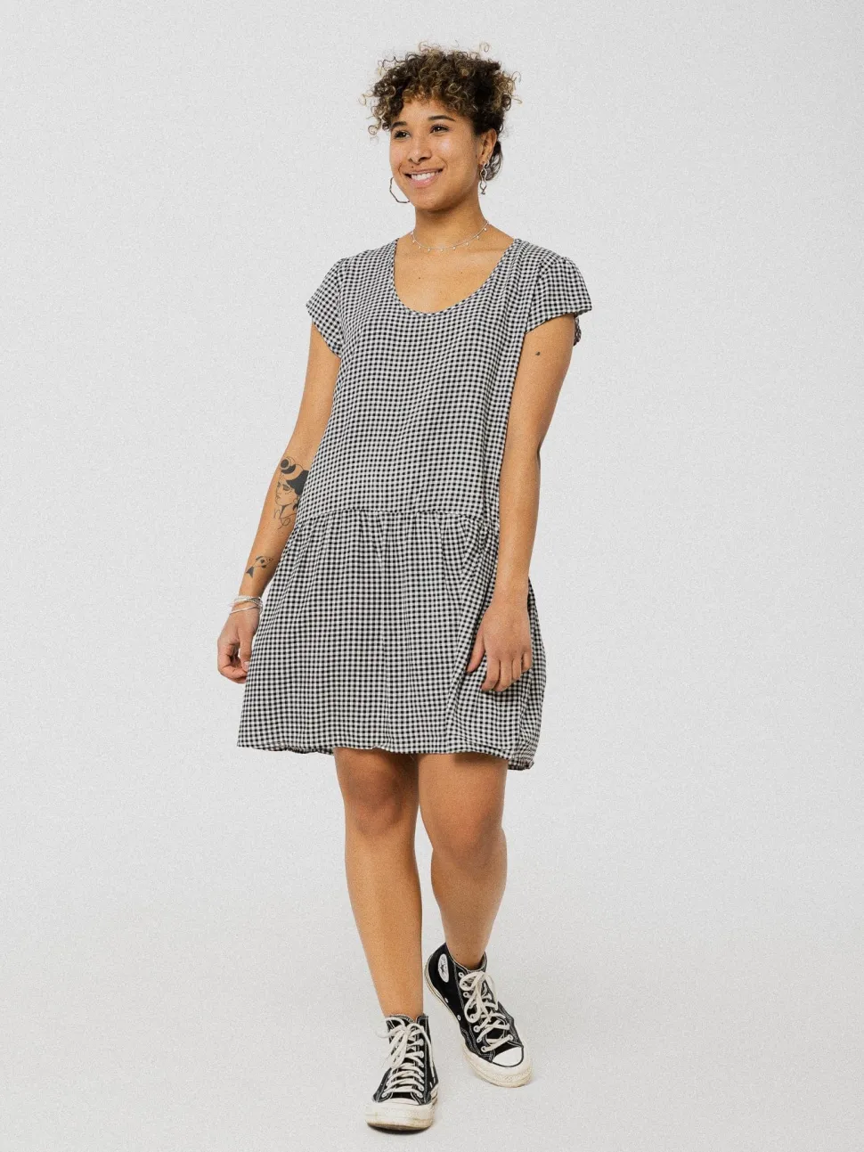 Dresses + Tunics^ANANAS & BANANAS PINEAPPLE BANANAS Séoul dress - Black checks