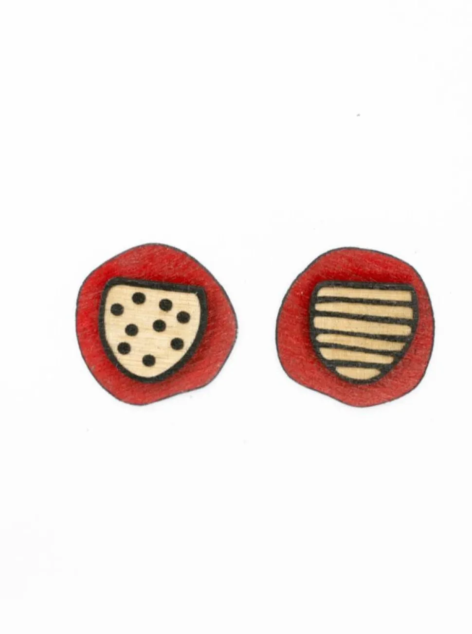 Earrings^REBELLES DES BOIS Mixta Earrings - Red Dots