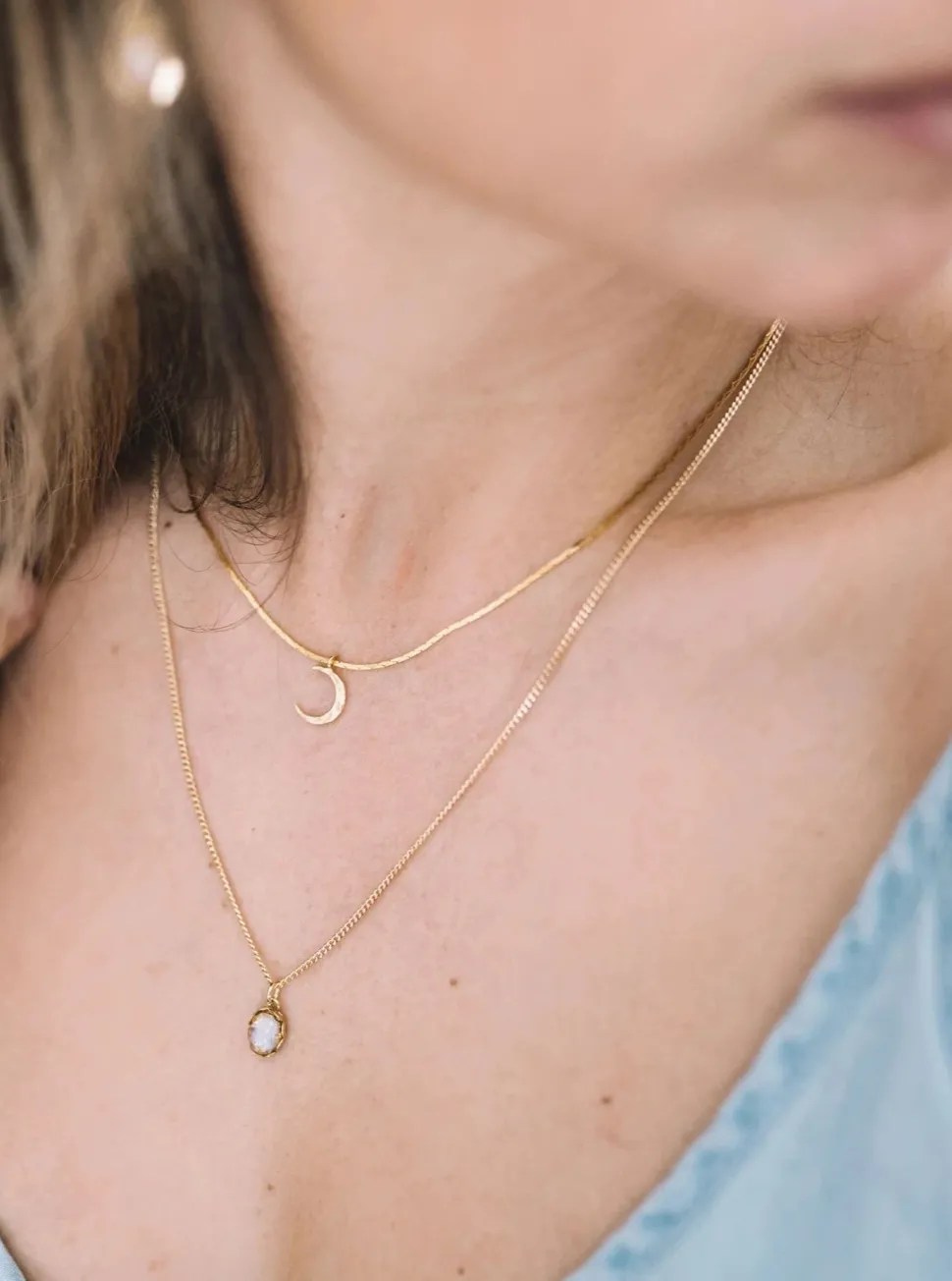 Necklaces^SANDRINE DEVOST Moonshadow necklace duo