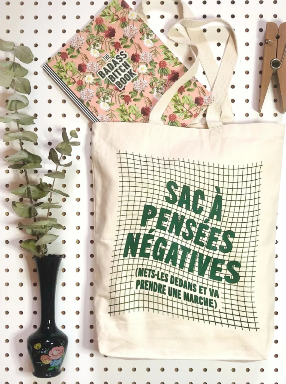 Reusable Bags + Tote Bags^MERCI BONSOIR THANK YOU BONSOIR Bag - Negative Thoughts