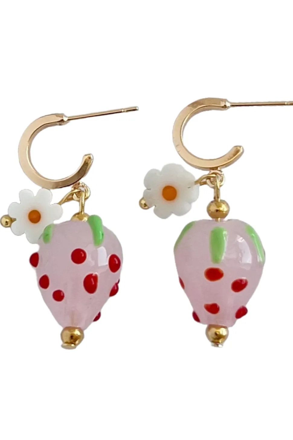 Earrings^YELLOW DOTS STUDIO YELLOW DOTS Strawberry Pink Earrings